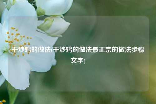 干炒鸡的做法(干炒鸡的做法最正宗的做法步骤文字)