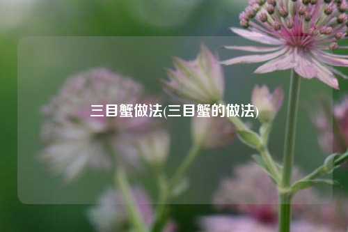 三目蟹做法(三目蟹的做法)